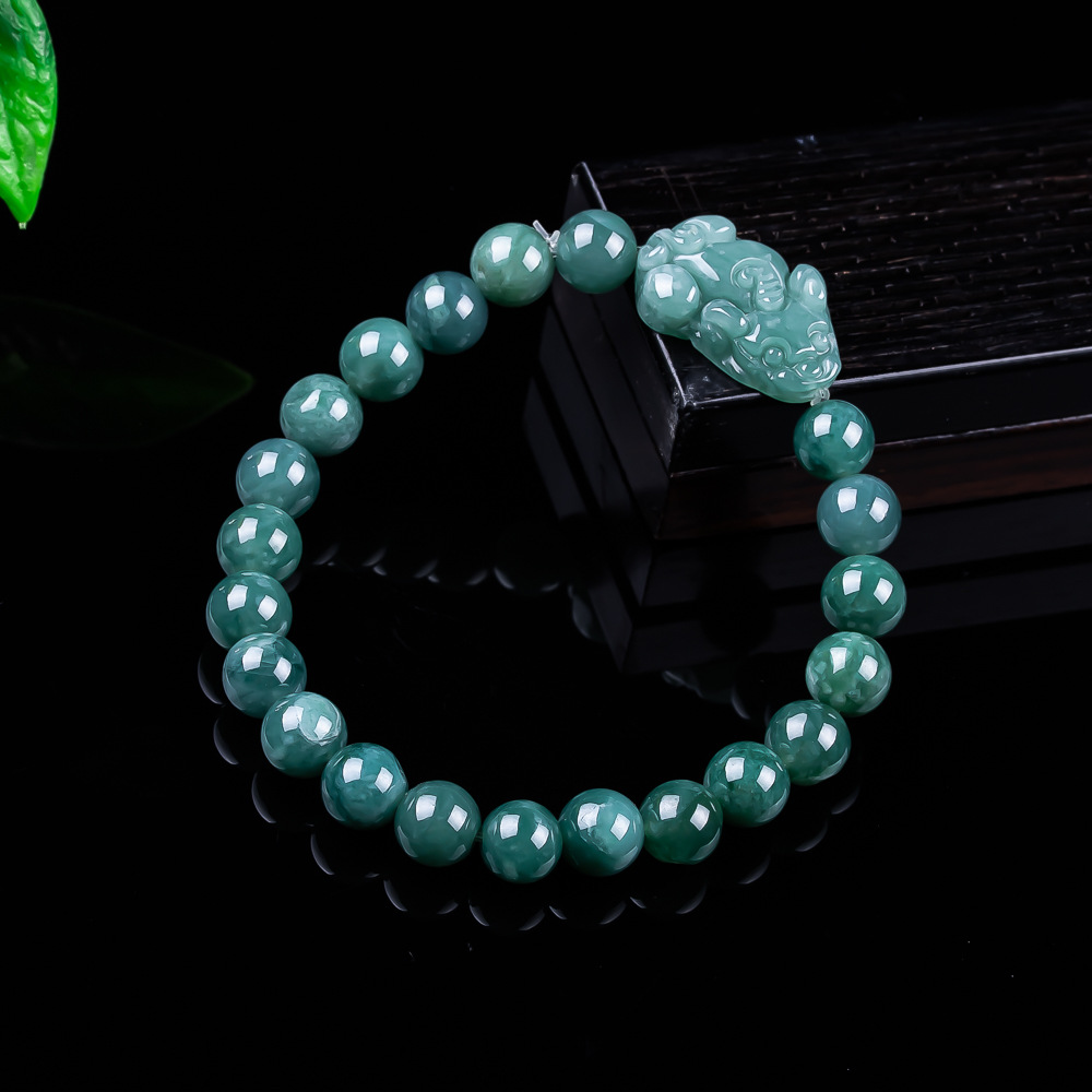 Bracelets - Pulsera Pixiu de jadeíta birmana natural,