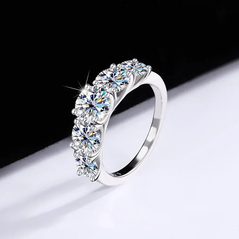 Moissanite Engagement Ring 1 Carat - Anillo de bodas de lujo en