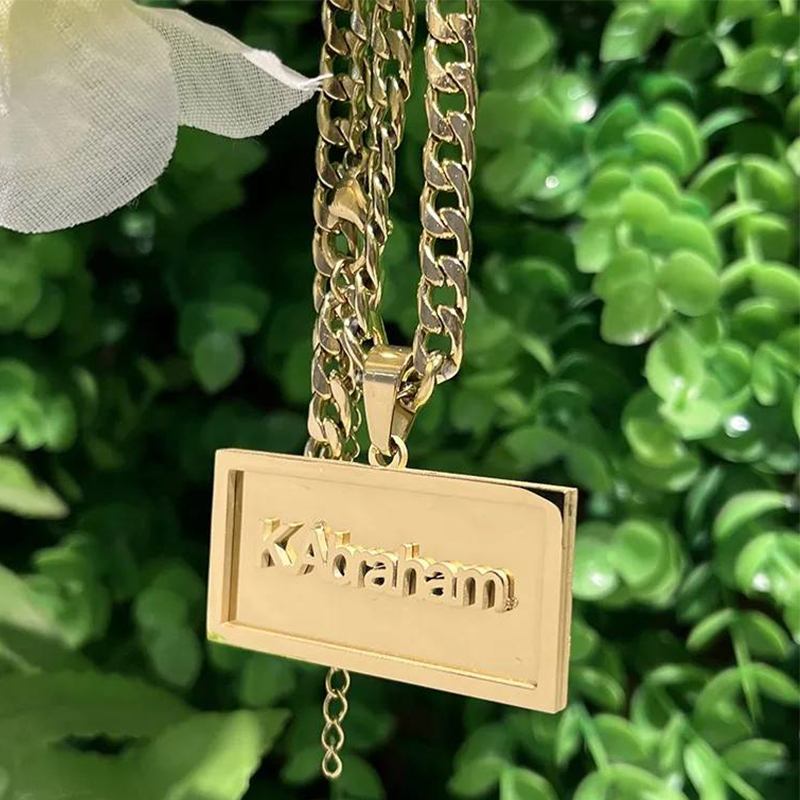 Custom Name Necklace Stainless Steel - Collar de Hip Hop con nombre