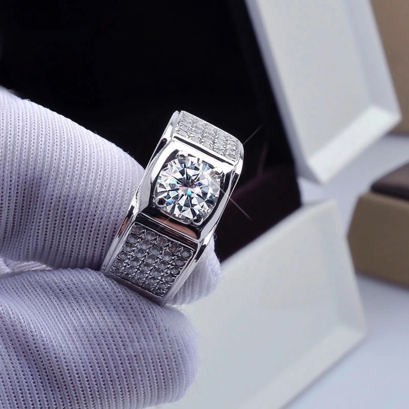 Moissanite Engagement Ring 1 Carat - Nuevo Anillo de moissanita de simulación