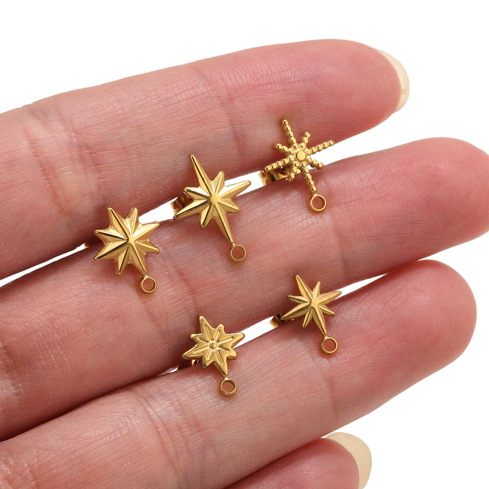 Body Jewelry - 6 piezas de aretes de estrella