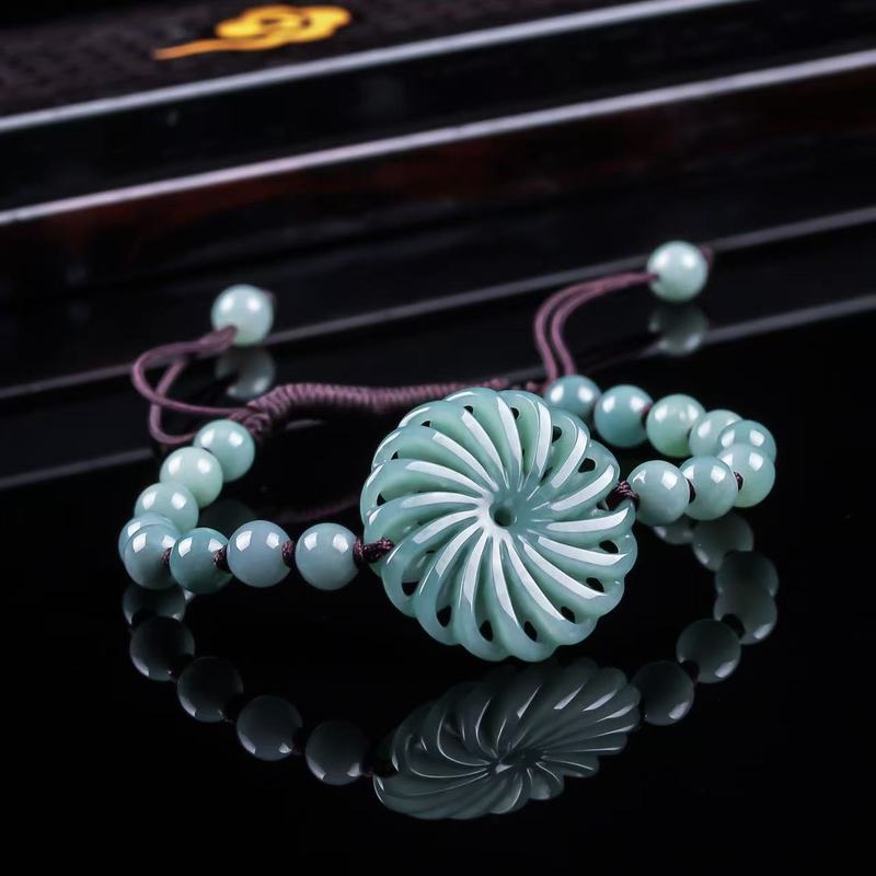 Bracelets - Pulsera de cuentas redondas auténticas de