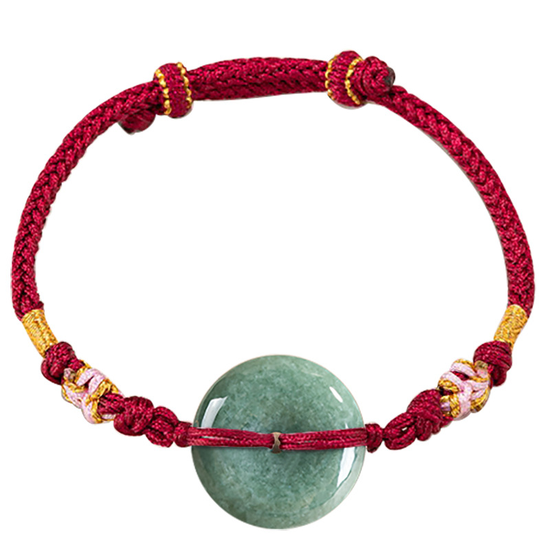 Bracelets - Pulsera de donut de jadeíta verde