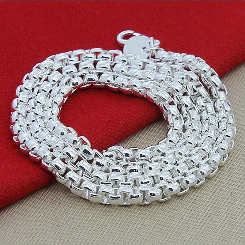 925 Sterling Silver Chain Necklace Men - Collar de plata de ley 925