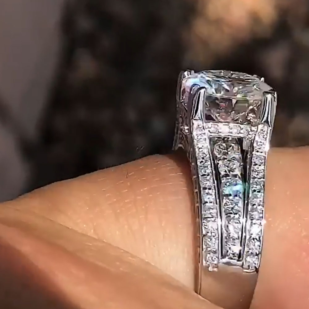 Anillo de compromiso de aniver - Moissanite Engagement Ring 1 Carat reseña y precio