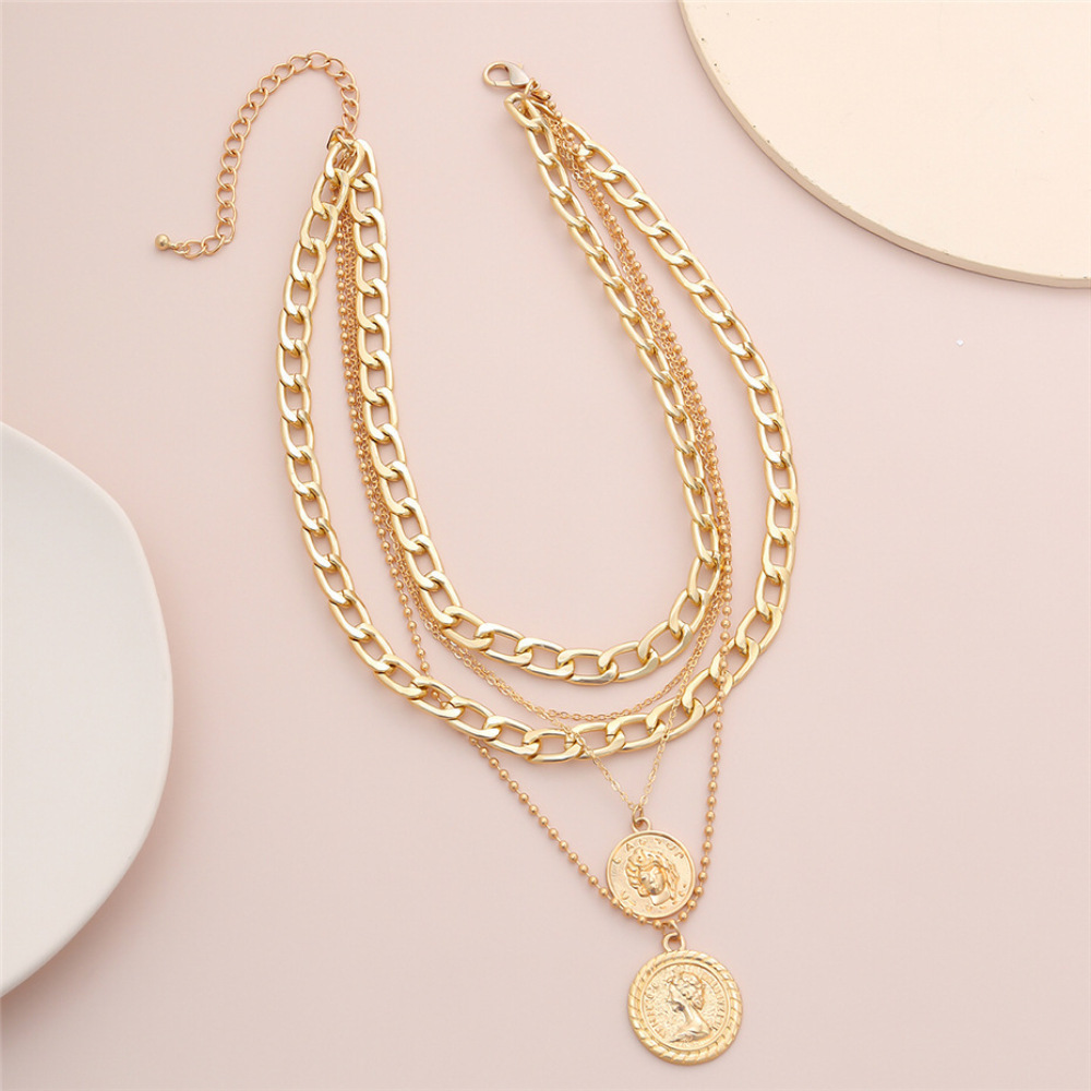 Collar con Colgante de Retrato - Layered Pendant Necklace Aesthetic reseña y precio