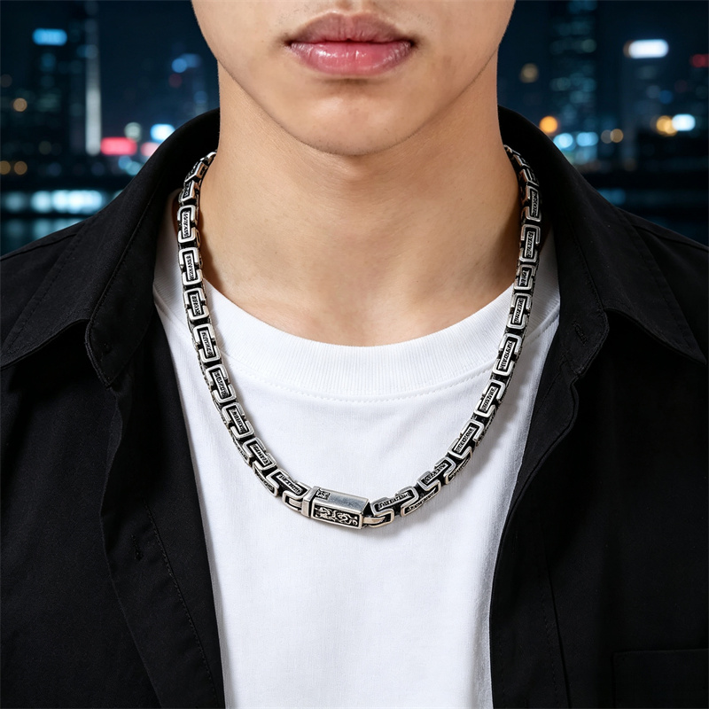 OUYADI Collar de Plata de Ley  - 925 Sterling Silver Chain Necklace Men reseña y precio