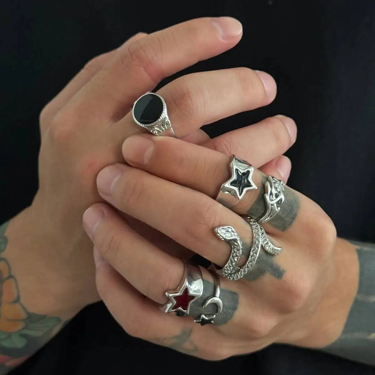 KunJoe, 6 uds., nuevo conjunto - Vintage Punk Knuckle Rings Set reseña y precio