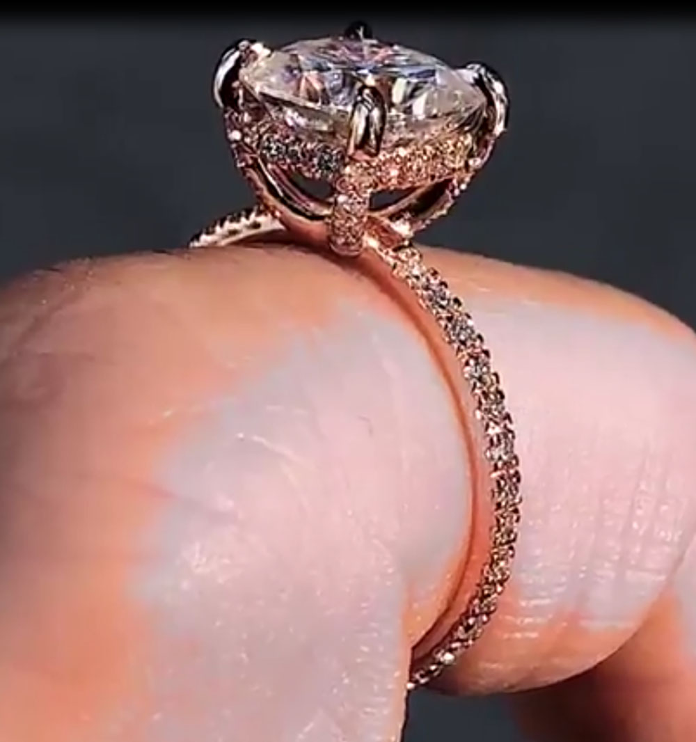 Anillo de compromiso personali - Moissanite Engagement Ring 1 Carat reseña y precio