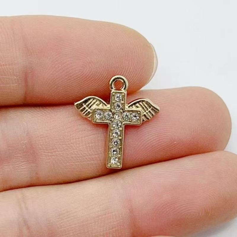 10 piezas Colgante de cruz de  - Cross Pendant Necklace Gold reseña y precio