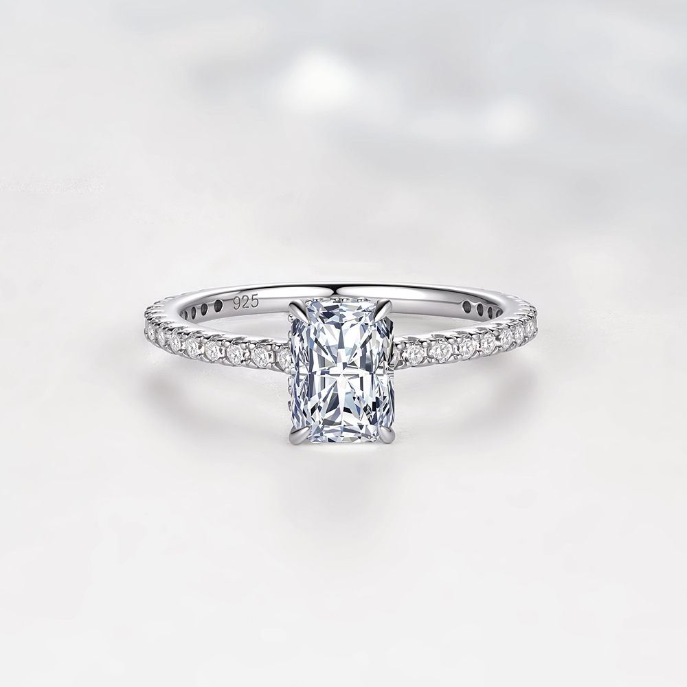 Anillo de Compromiso y Boda de - Moissanite Engagement Ring 1 Carat reseña y precio