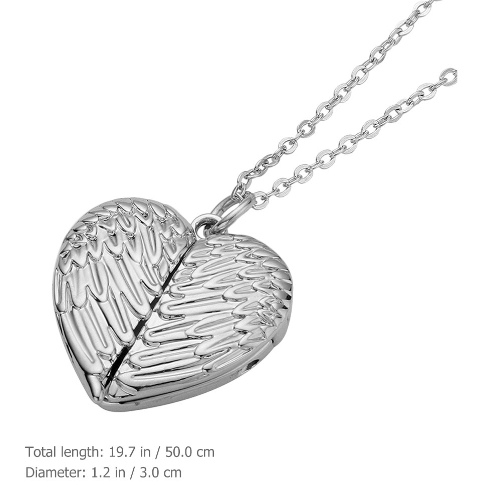 Collar con medallón en forma d - Heart Locket Necklace Photo reseña y precio