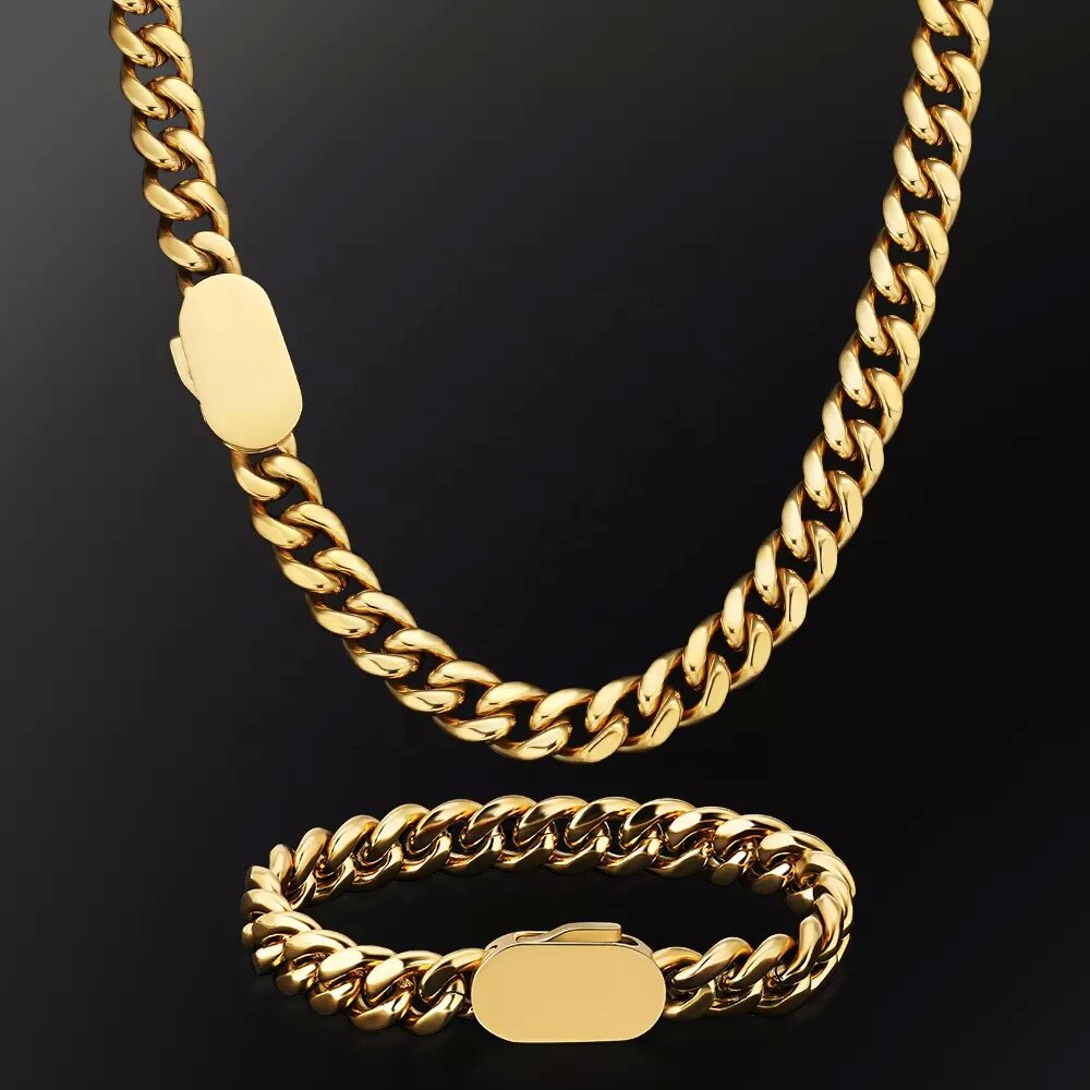 Cadena cubana de acero inoxida - Cuban Link Chain 12Mm reseña y precio
