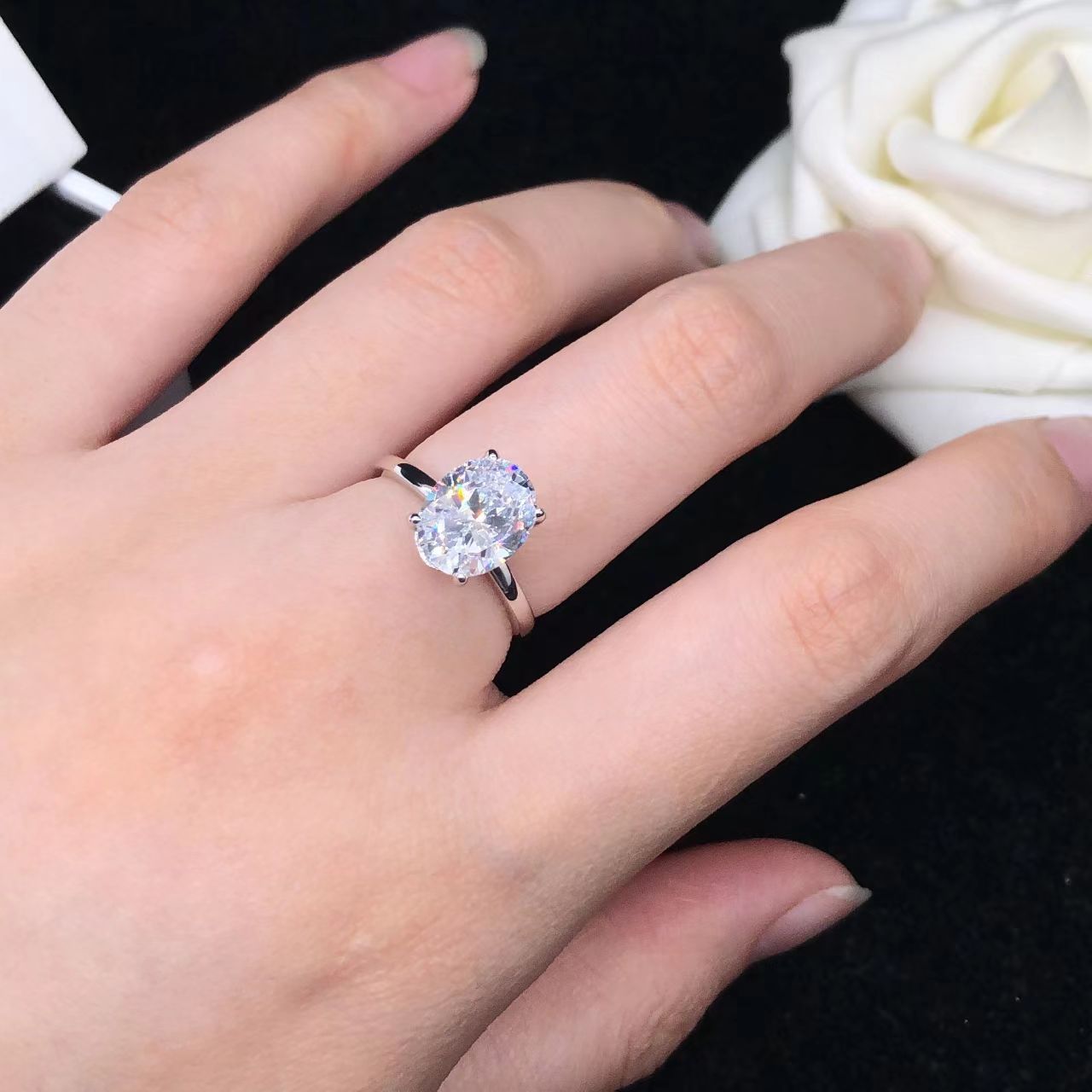 Anillos de compromiso de moiss - Moissanite Engagement Ring 1 Carat reseña y precio