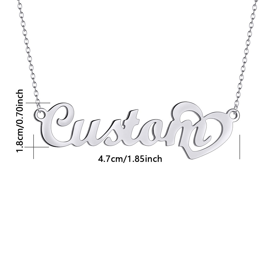 Collar con nombre personalizad - Custom Name Necklace Stainless Steel reseña y precio