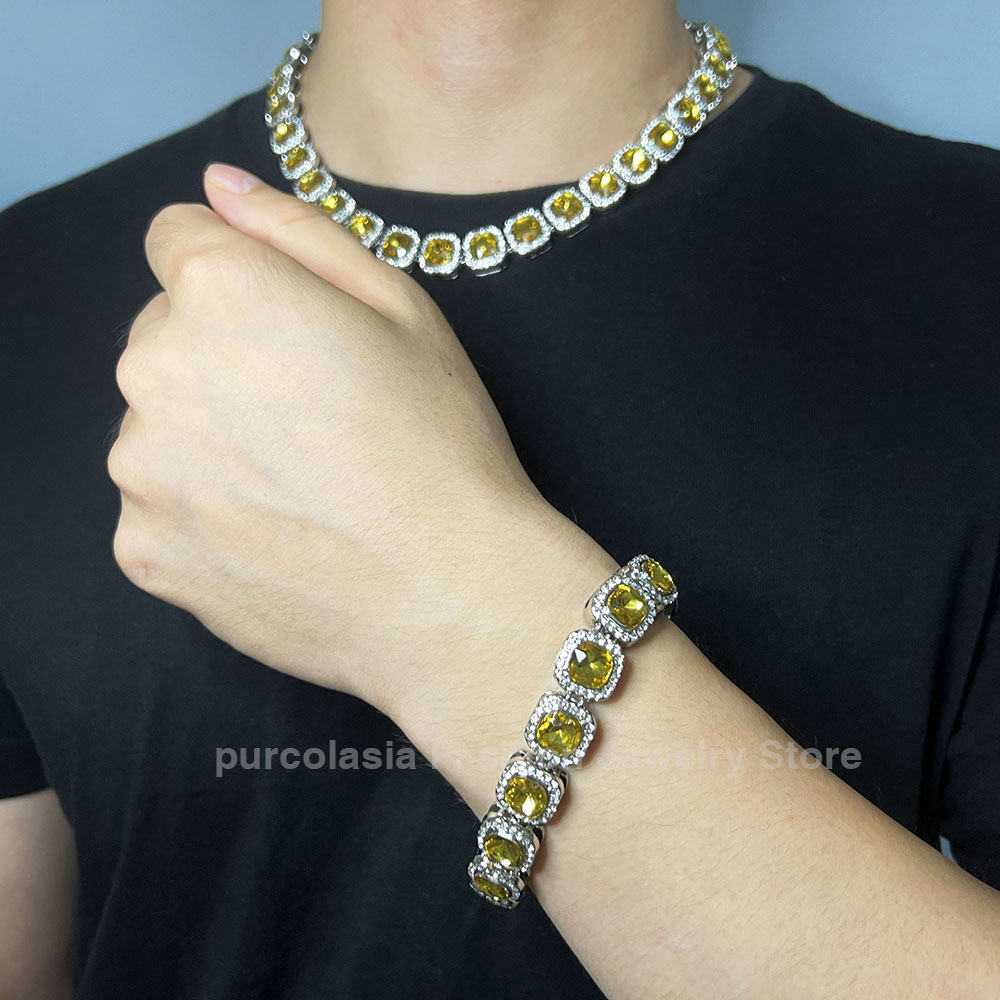 Pulsera helada multicolor bril - Cuban Link Chain 12Mm reseña y precio
