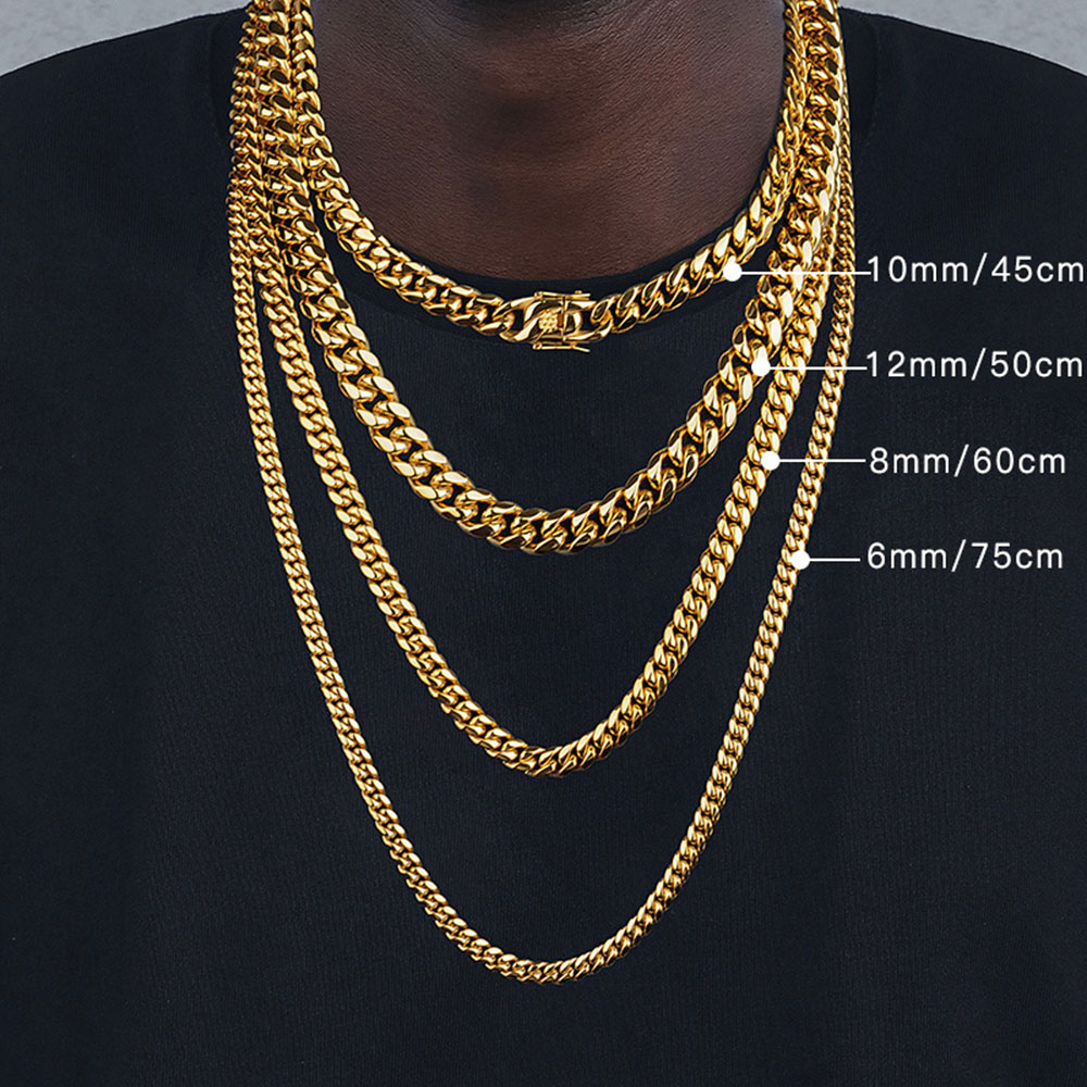 Collar de cadena de eslabones  - Cuban Link Chain 12Mm reseña y precio