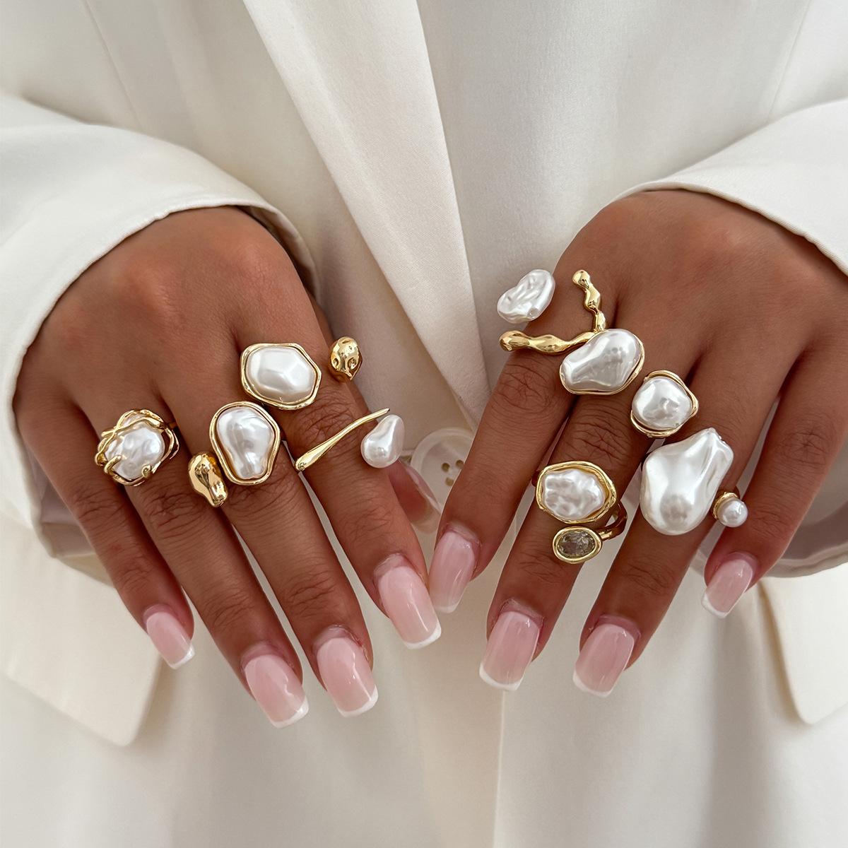 7Pcs/Set Gold Color Irregular  - Vintage Punk Knuckle Rings Set reseña y precio