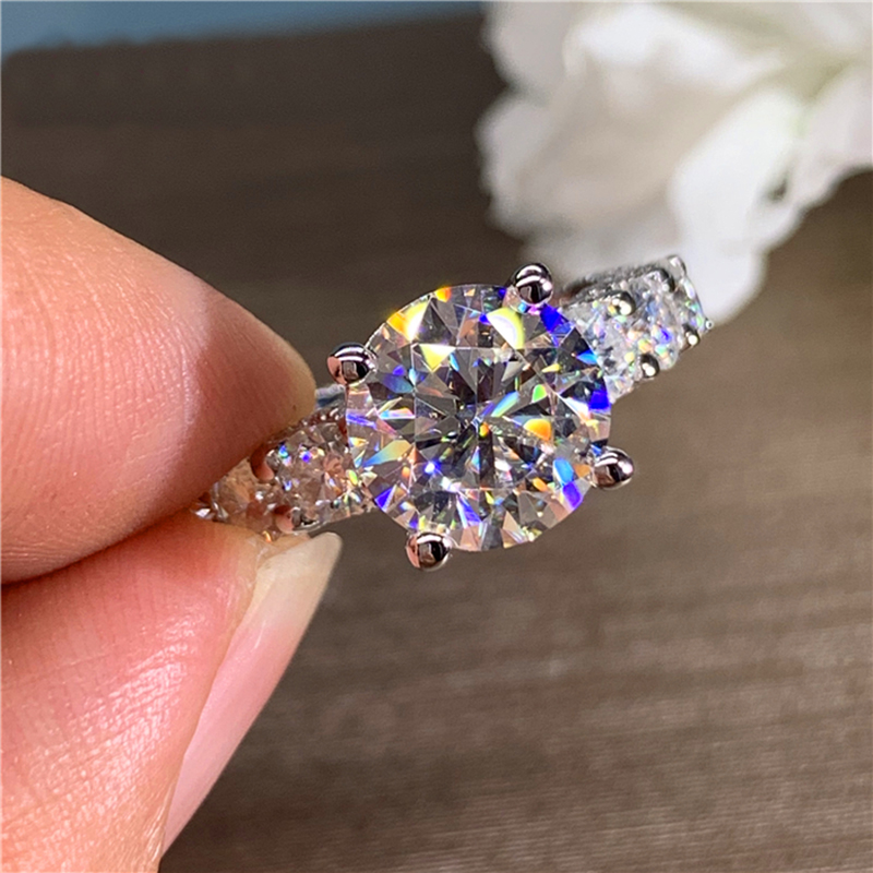 Anillo de Compromiso y Boda Pe - Moissanite Engagement Ring 1 Carat reseña y precio