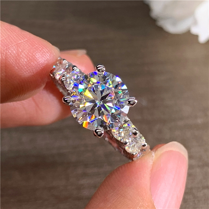 Anillo de Compromiso y Boda Pe - Moissanite Engagement Ring 1 Carat reseña y precio