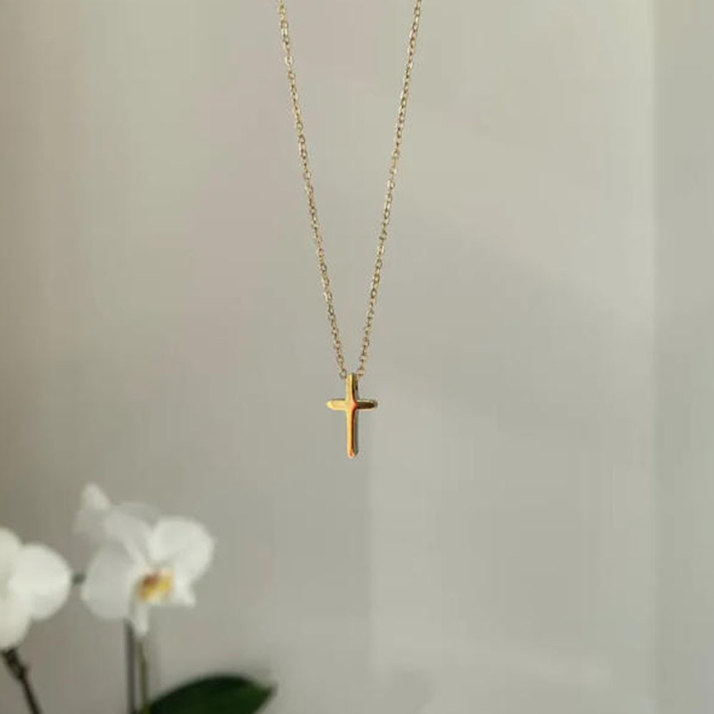 Exquisito collar con cruz de o - Cross Pendant Necklace Gold reseña y precio