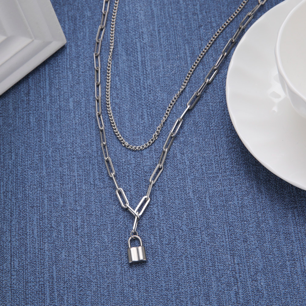 Unift Colgante de candado esté - Layered Pendant Necklace Aesthetic reseña y precio