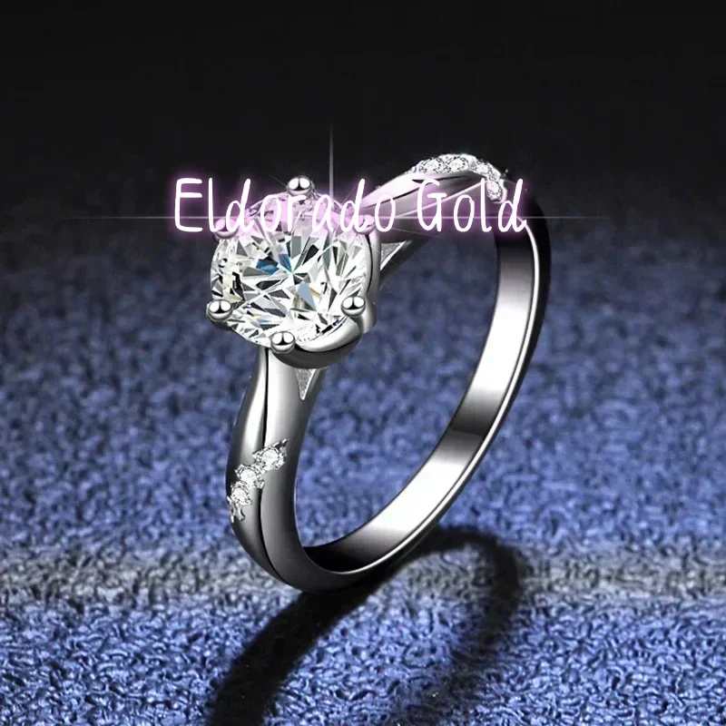 Anillo de Platino PT950 Certif - Moissanite Engagement Ring 1 Carat reseña y precio