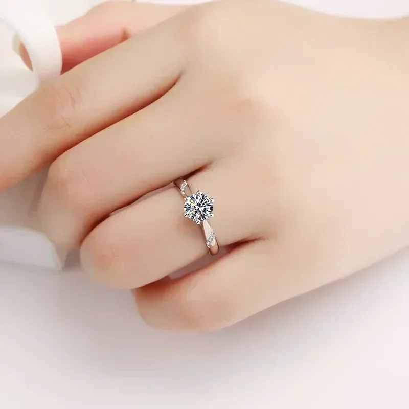 Anillo de Platino PT950 Certif - Moissanite Engagement Ring 1 Carat reseña y precio