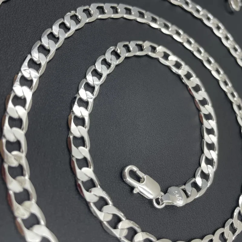 Collar de plata de ley 925 par - Cuban Link Chain 12Mm reseña y precio