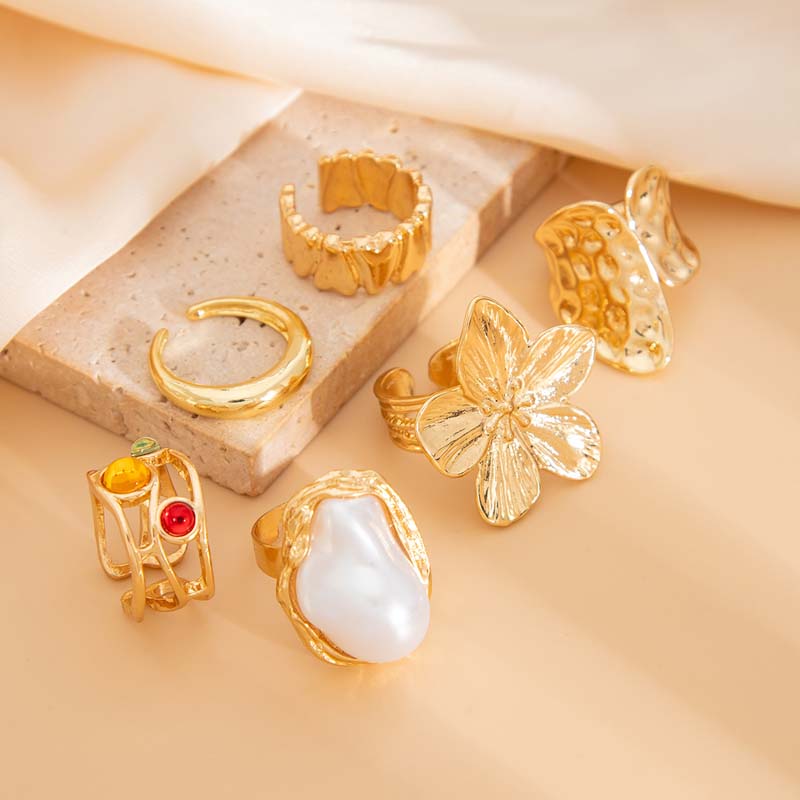 Juego de 6 Anillos de Metal Vi - Vintage Punk Knuckle Rings Set reseña y precio