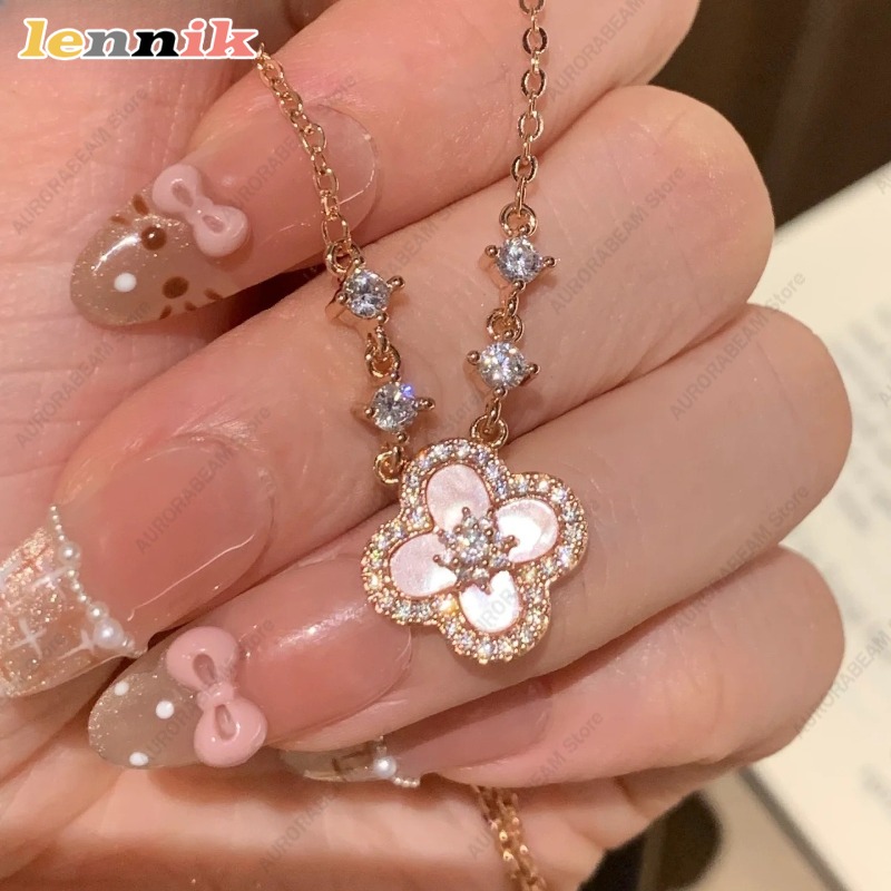 Collar de concha rosa, colgant - Layered Pendant Necklace Aesthetic reseña y precio